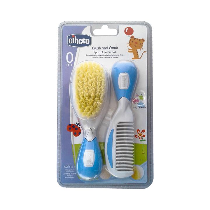 ست برس و شانه نوزاد جغجه ای دو رنگ سیکو Cihcco Brush and Comb